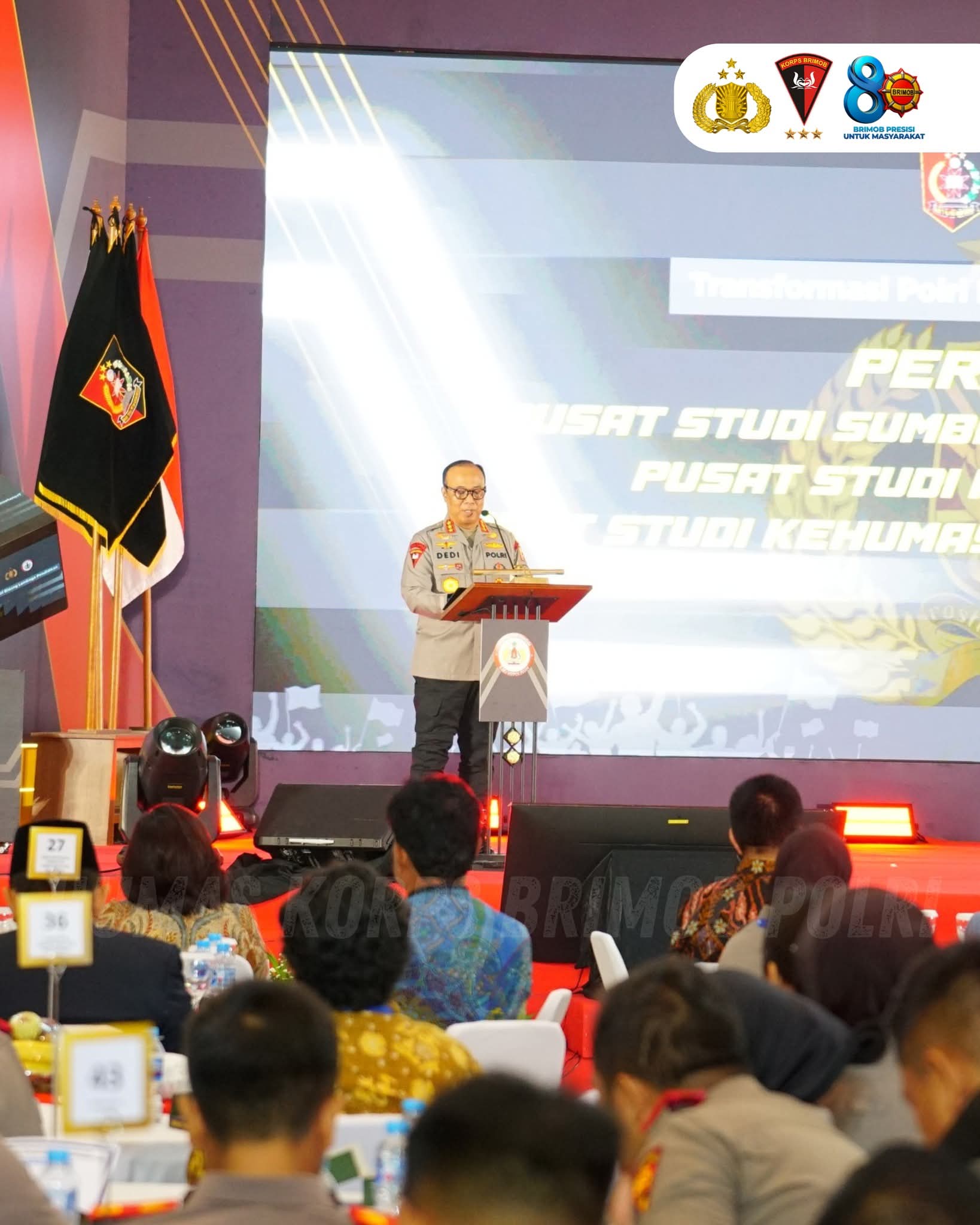 Wakapolri Resmikan Tiga Pusat Studi Baru STIK Lemdiklat Polri, Karorenminops Korbrimob Polri Hadir dalam Penguatan Transformasi Keilmuan Polri