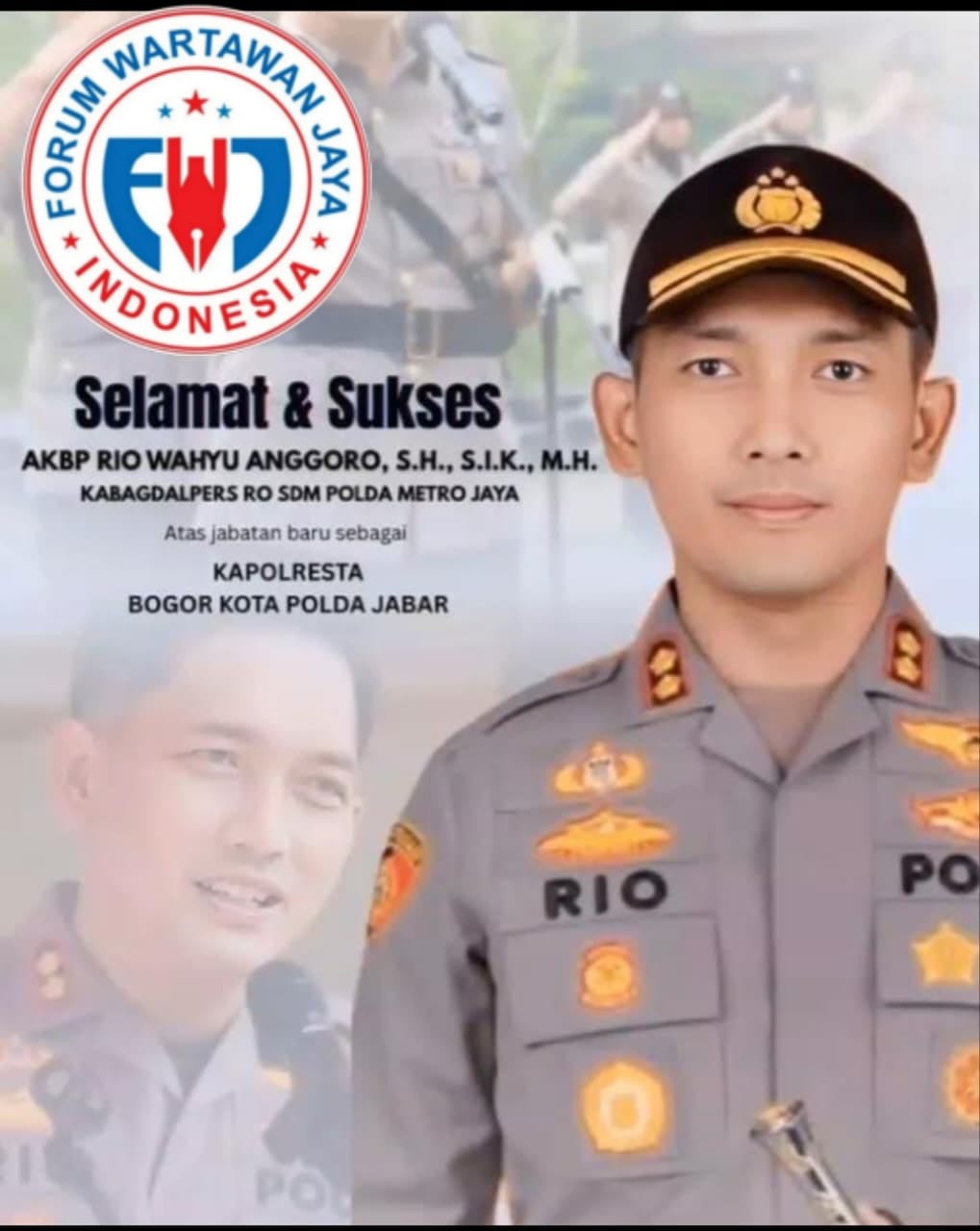 Selamat Bertugas AKBP Rio Wahyu Anggoro Sebagai Kapolresta Bogor Kota Yang Baru