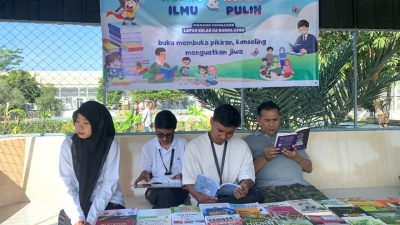 Tingkatkan literasi warga binaan Lapas Kelas IIA Banda Aceh hadirkan sarana membaca di dalam blok hunian.