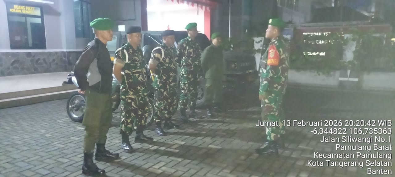 Kodim 0506/Tgr bersama Komduk Gelar Patroli /Siskamling Malam Bersama 