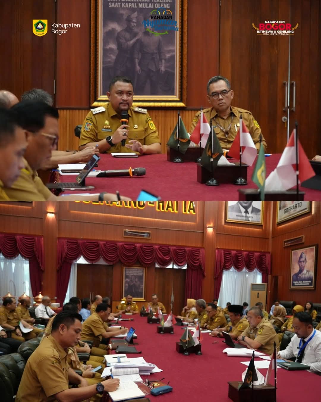 Perkuat Bupati Bogor Bahas Penataan TPA Galuga, Penguatan Sistem Perizinan, dan Penyiapan Pj Kepala Desa dari ASN Serta Pilkades