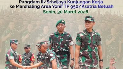 Pangdam II/Sriwijaya Tinjau Kesiapan Prajurit Yonif TP 950/Ksatria Betuah Di Banyuasi