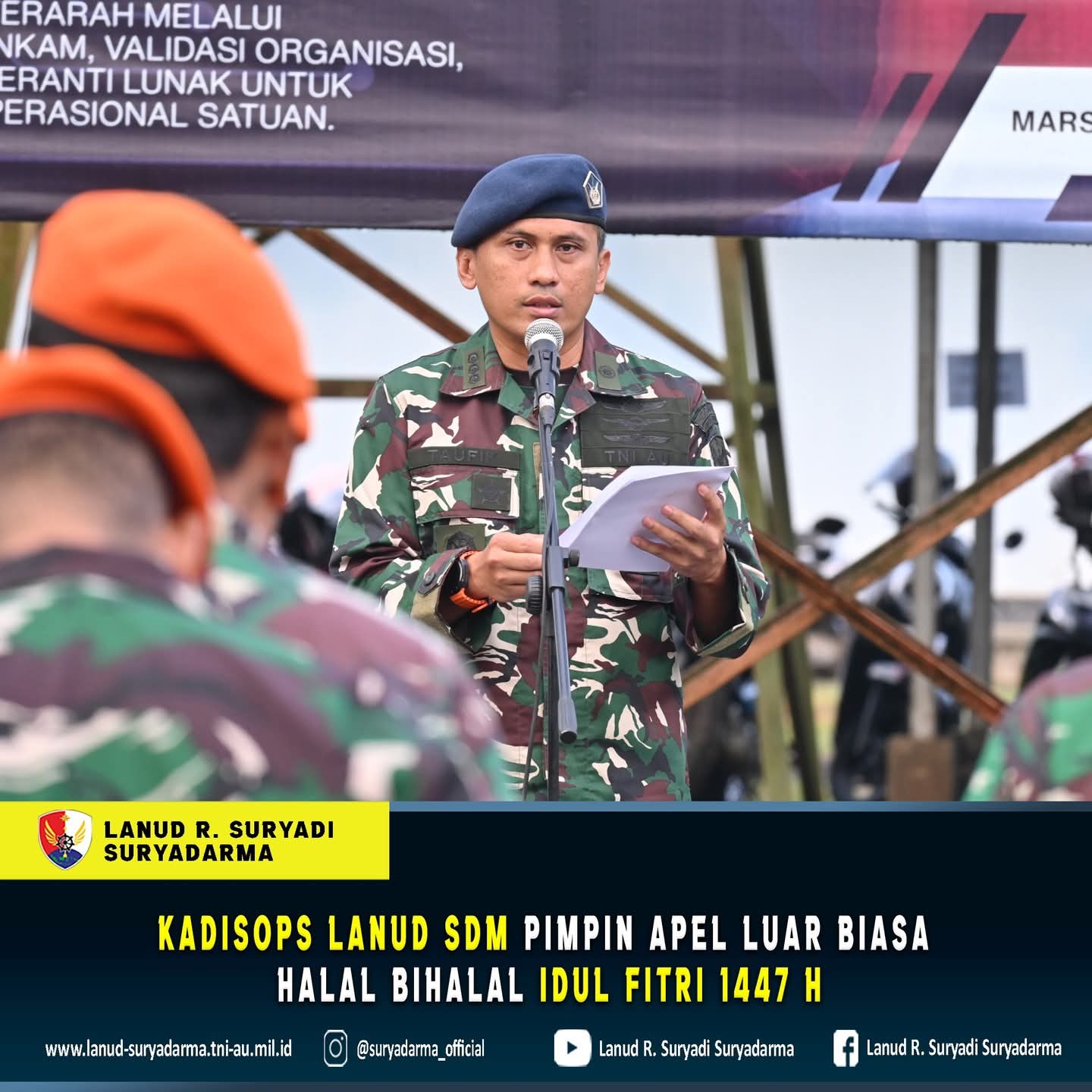 Kadisops Lanud Sdm Pimpin Apel Luar Biasa Halal Bihalal Idul Fitri 1447 H