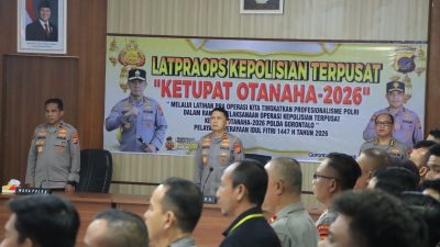 “Polda Gorontalo Gelar Latpraops Ketupat Otanaha 2026: Matangkan Strategi Pengamanan Jelang Idul Fitri”