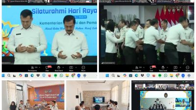 Pererat Silaturahmi dan Kebersamaan, Lapas Kelas IIA Banda Aceh Ikuti Kegiatan Halalbihalal Kementerian Imigrasi dan Pemasyarakatan secara Virtual