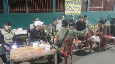 Perkuat Keamanan Lingkungan, Koramil 05/Kramatjati-Makasar Gelar Patroli/Siskamling Bersama Komduk