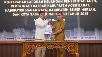 Wagub Aceh Tegaskan Komitmen Transparansi dalam Penyerahan Laporan Keuangan 2025