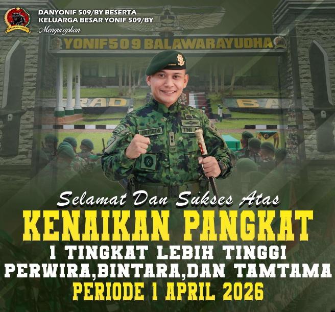 Letkol Inf Juni Fitriyan Berikan Selamat Kenaikan Pangkat, Momentum Pengabdian dan Tanggung Jawab Prajurit TNI AD