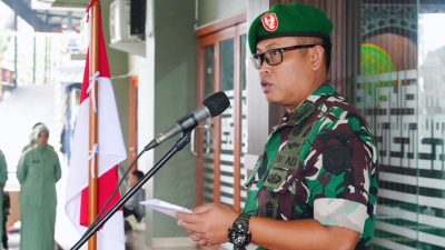 Kasrem 052/Wkr Pimpin Acara Laporan Korps 16 Prajurit Naik Pangkat