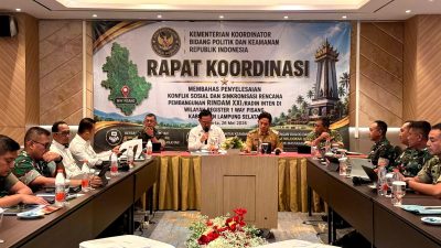 Kemenko Polkam Perkuat Sinergi Penyelesaian Konflik Sosial dan Pembangunan Rindam XXI/Radin Di Register 1 Way Pisang Lampung Selatan