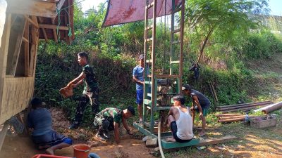 Mendekati Akhir Penugasan, Satgas TMMD ke-128 Kodim 0621/Kab. Bogor Kebut Pembangunan Sumur Bor di Cigudeg Mendekati Akhir Penugasan, Satgas TMMD ke-128 Kodim 0621/Kab. Bogor Kebut Pembangunan Sumur Bor di Cigudeg
