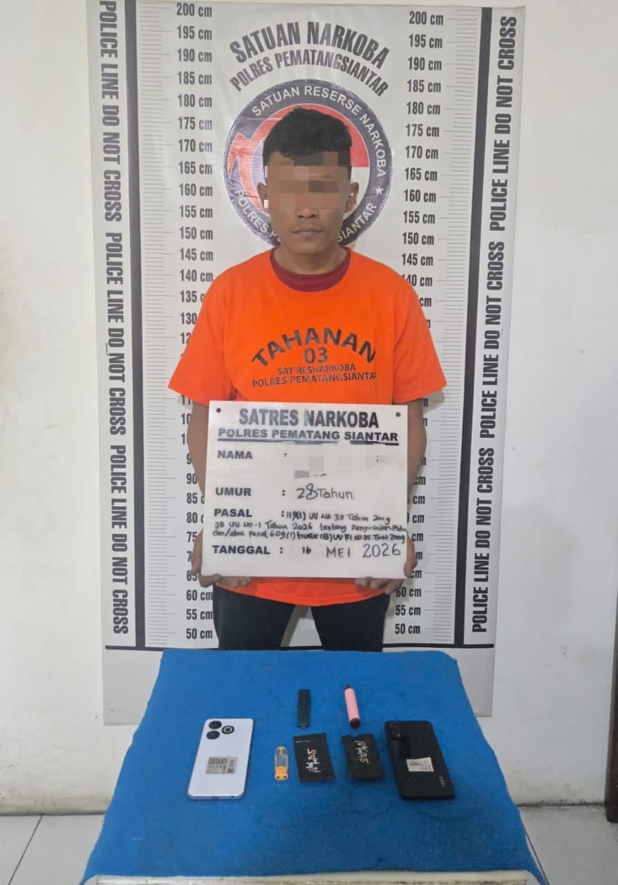 Polres Pematangsiantar Ringkus Pemilik Ganja 7,27 Kg di Jalan Sangnaualuh