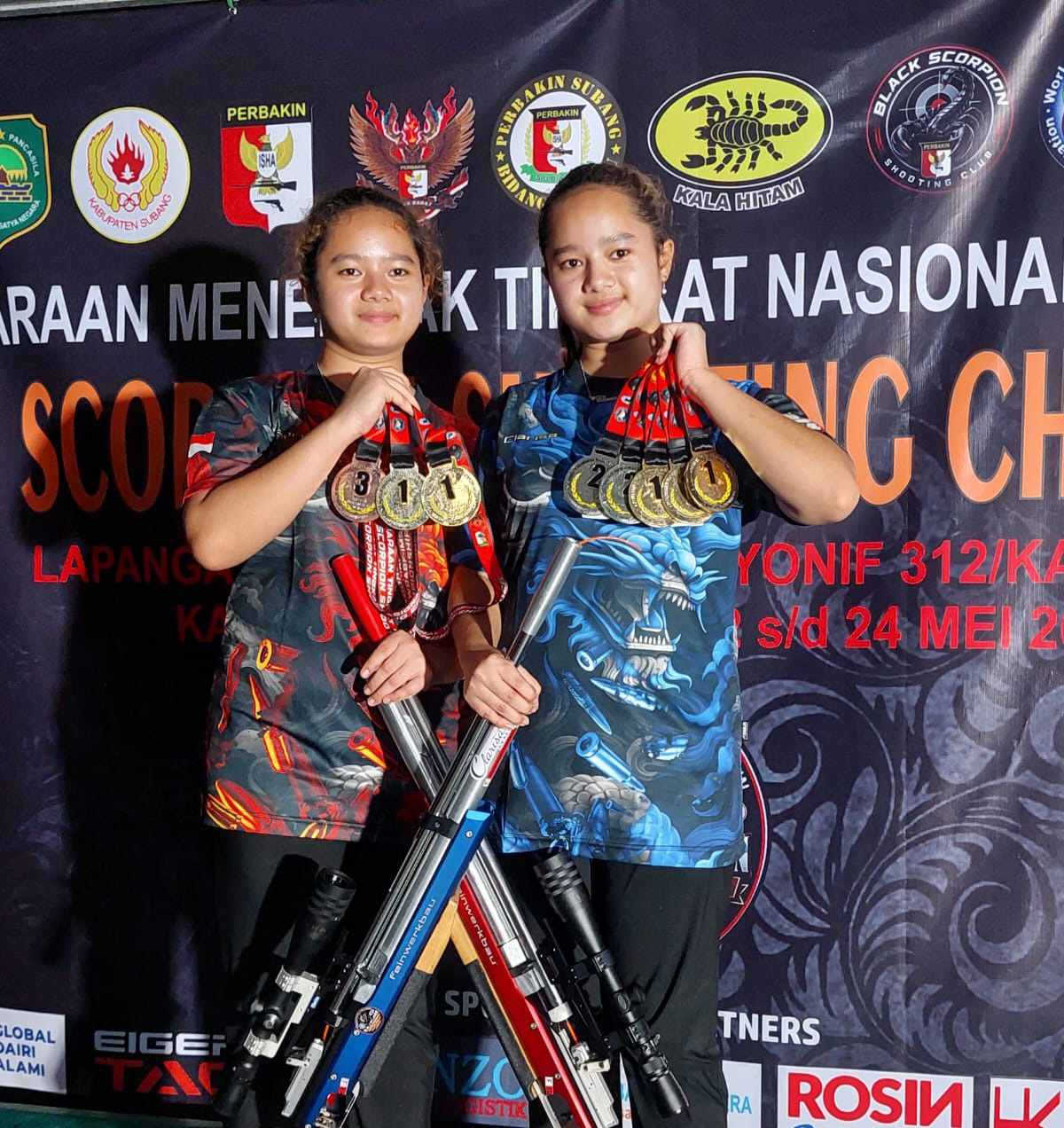 The Twins Shooter Borong Medali Black Scorpion Shooting Championship
