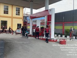 Sat Samapta Polres Pematangsiantar Patroli R4 di SPBU Antisipasi Guantibmas