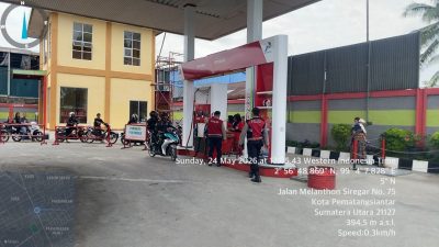 Sat Samapta Polres Pematangsiantar Patroli R4 di SPBU Antisipasi Guantibmas