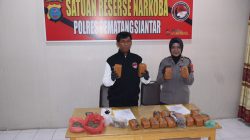 Door Stop Ungkap Kasus ,Kasat Narkoba Polres Pematangsiantar Paparkan Didepan Media 