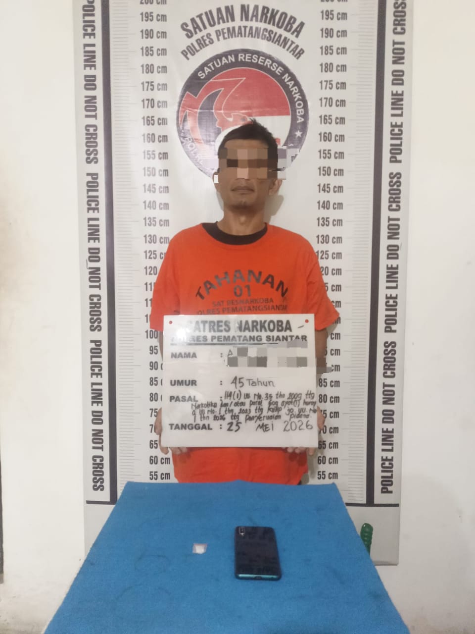 Polres Pematangsiantar Amankan Residivis Narkotika Miliki Sabu