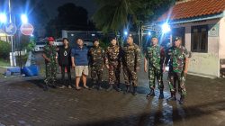 Patroli Malam TNI dan Komduk, Jaga Kondusifitas Usai Lebaran