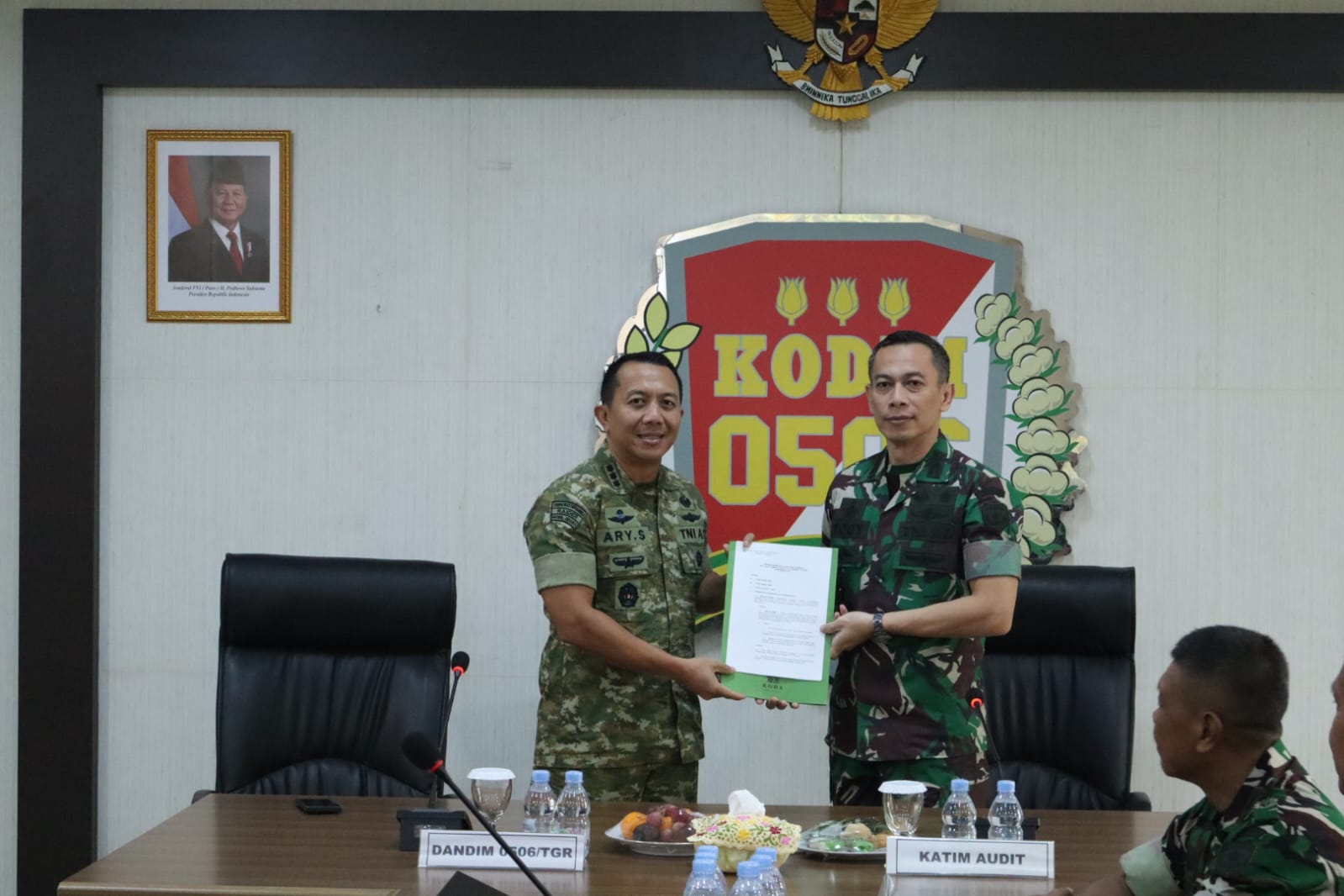 Dandim 0506/Tgr Terima Kunjungan Tim Audit Kodam Jaya